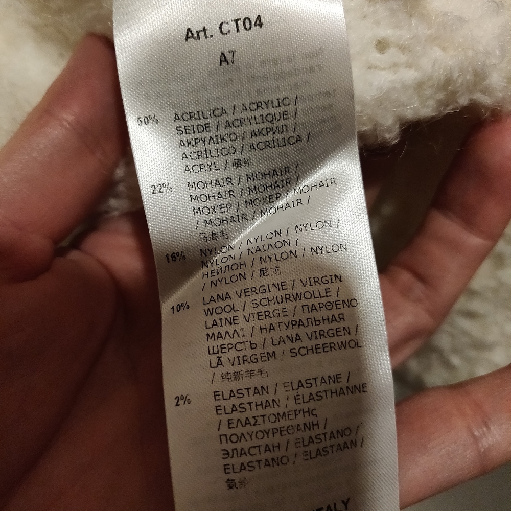 Anna Rachele (Italy) Fluffy White Cardigan, New With Tag 🇮🇹 - Picture 6 of 14